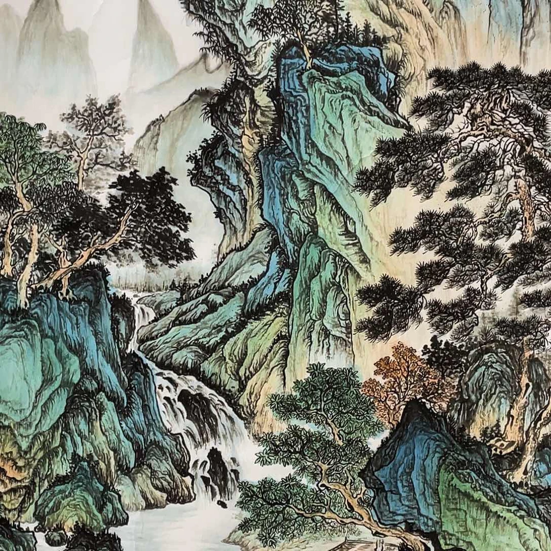 国画是的，手绘的作品w