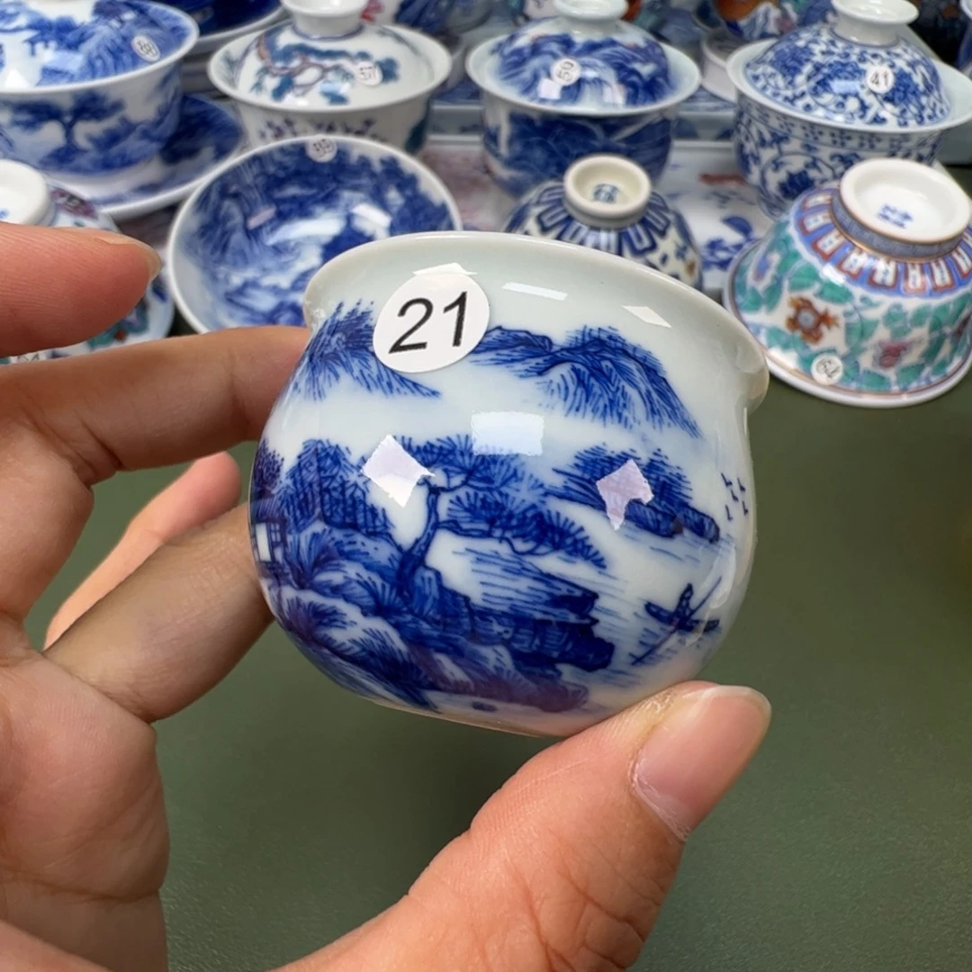 陶瓷景德镇纯手工纯手绘茶具木木21