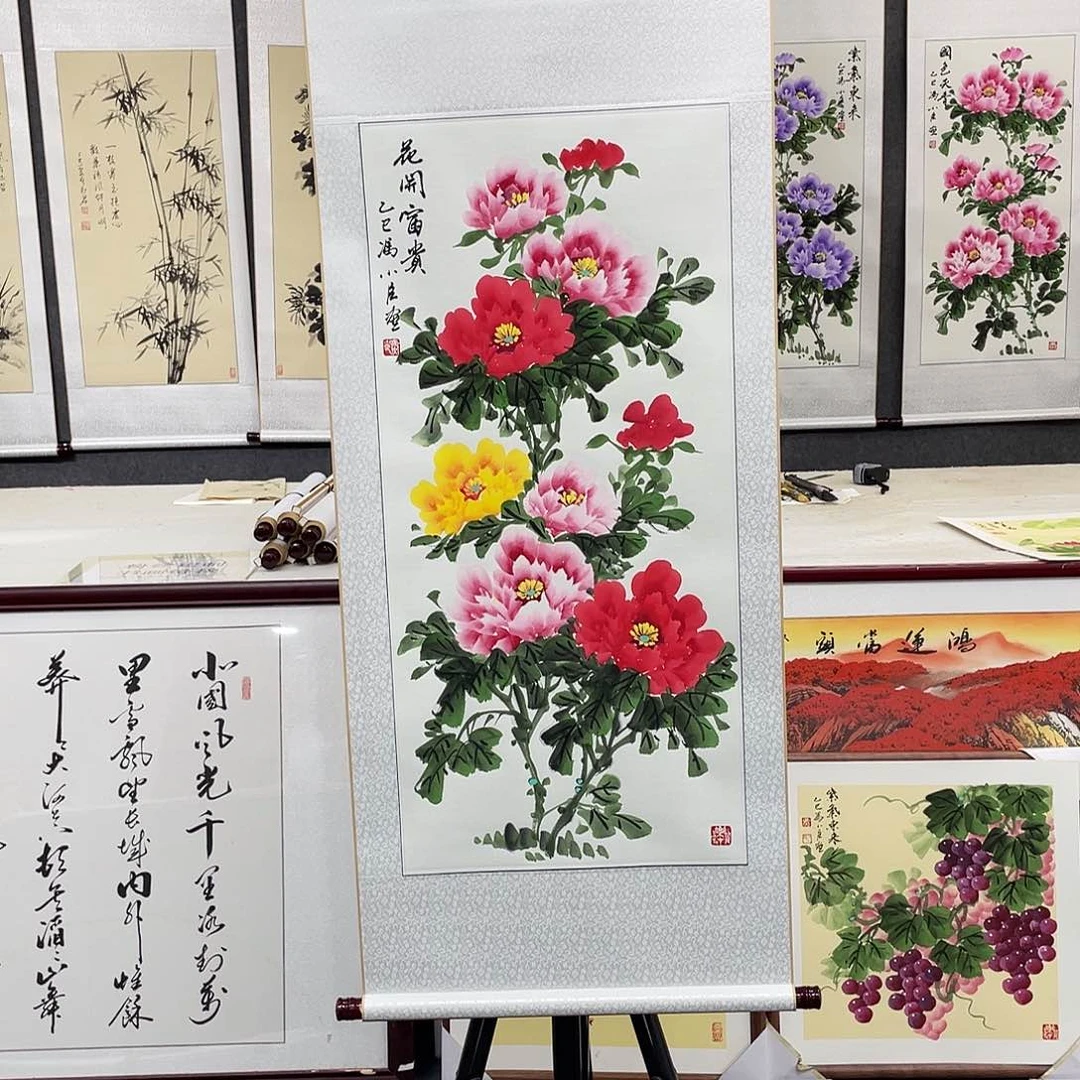 国画手绘手写作品
