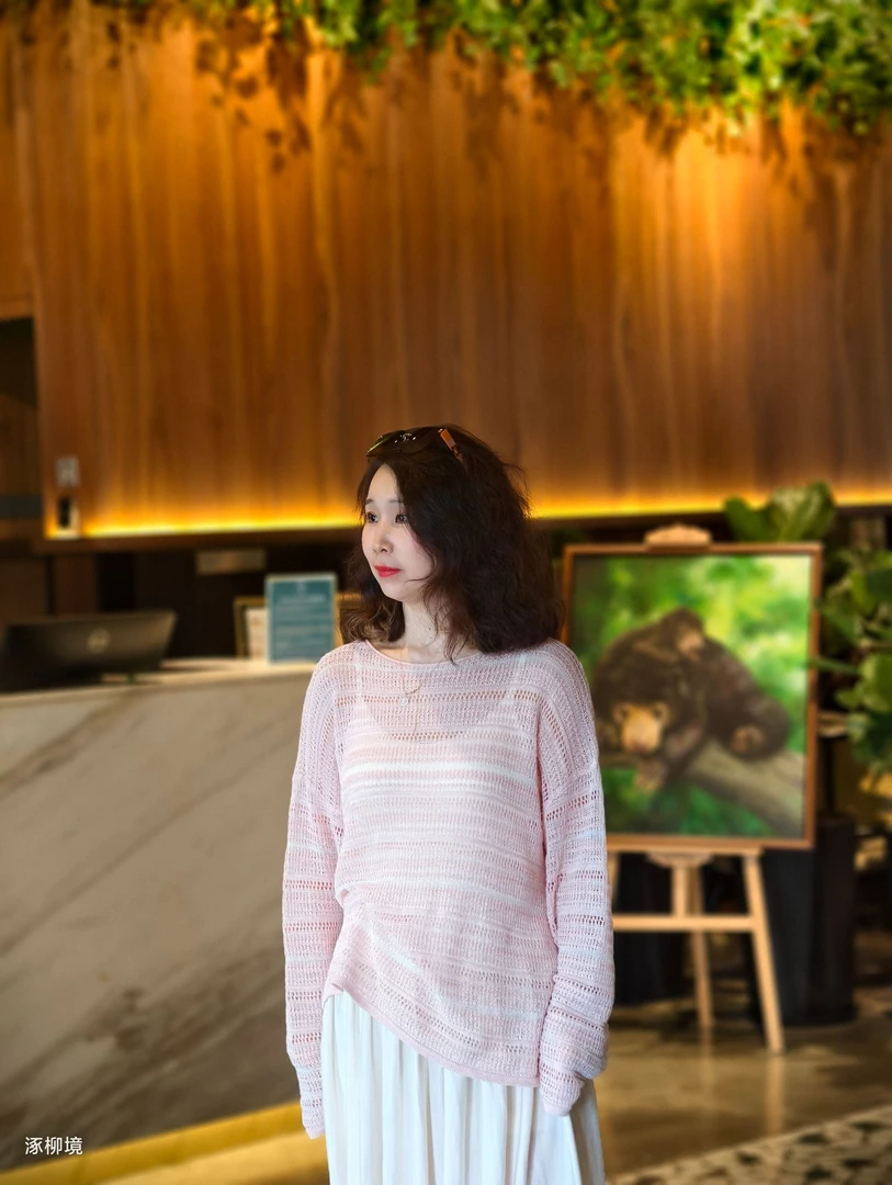 进口条纹桑蚕丝和纸＋天丝亚麻长袖防晒针织衫7760