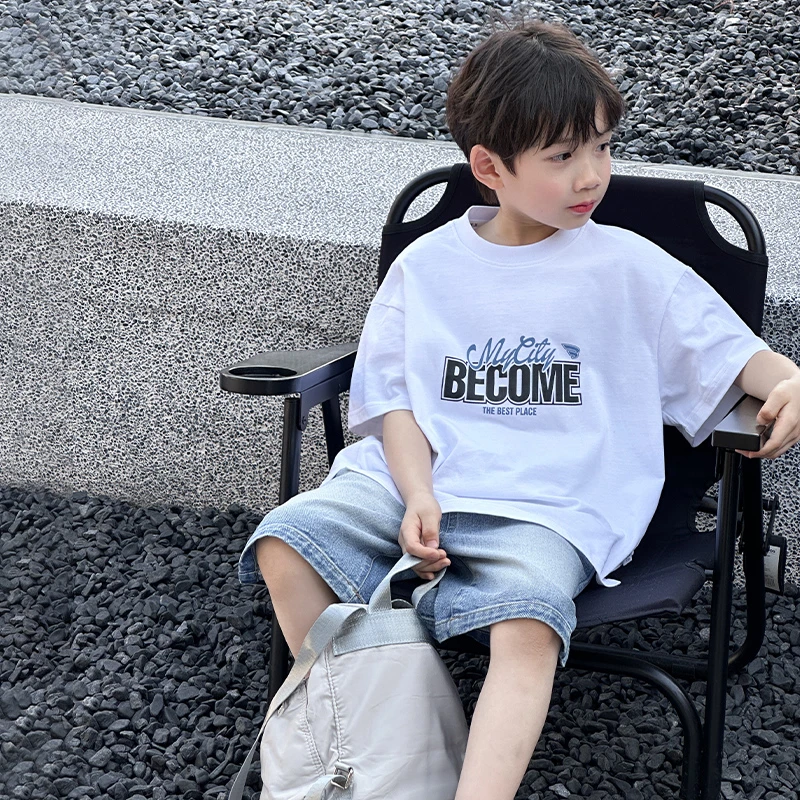 儿童夏装男童短袖T恤夏款小男孩上衣2025夏季新款纯棉宽松衣服潮t