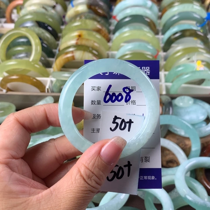 蛇纹石玉未镶嵌手镯6008