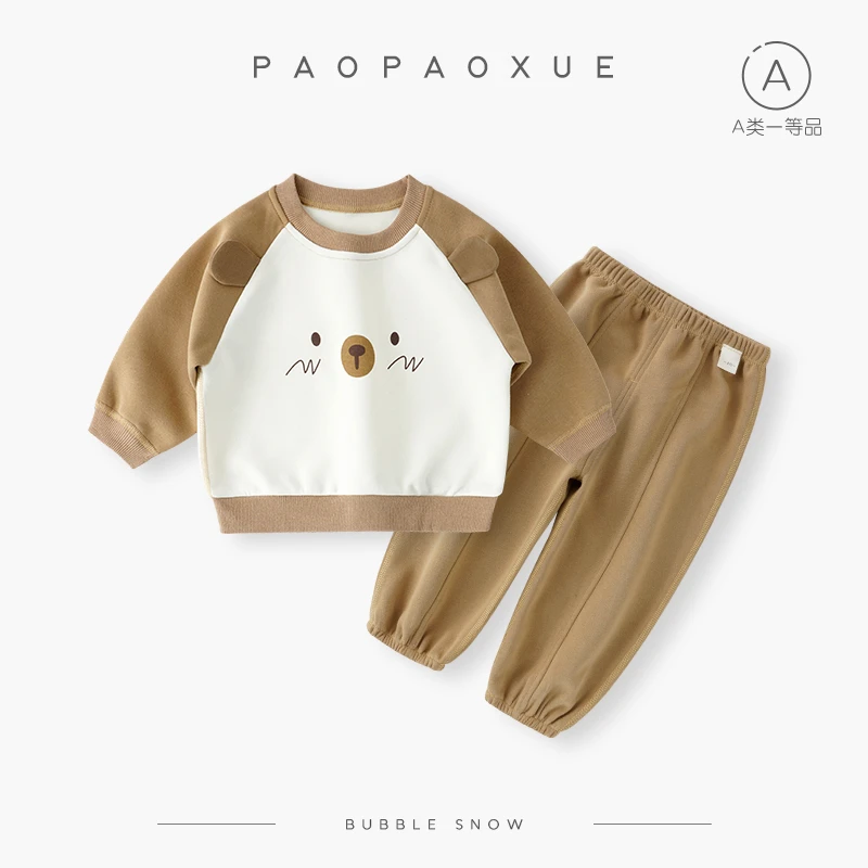 男女童春秋季运动衣服儿童两件套