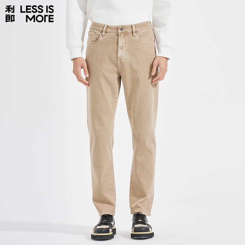 利郎[商场同款]25秋季新款直筒水洗牛仔裤都市通勤舒适百搭裤子男