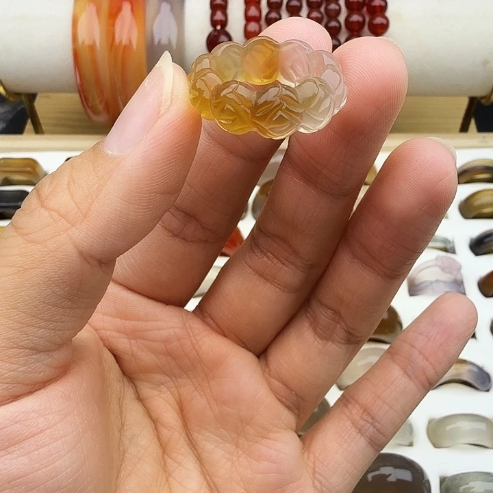 玛瑙/玉髓未镶嵌戒圈15圈福利