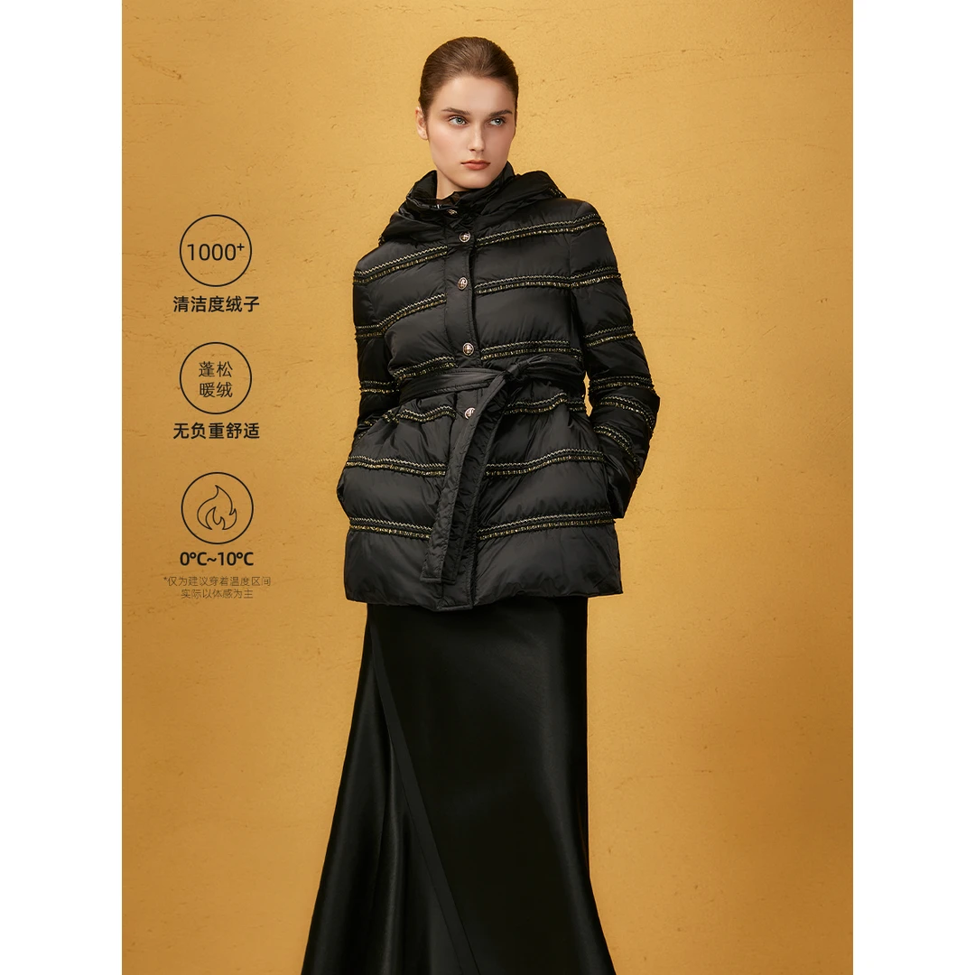 Song of Song/歌中歌2025冬季小香风花边鹅绒羽绒服5C65508130