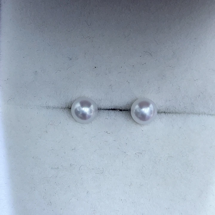 淡水珍珠耳饰银S925镶嵌M**7