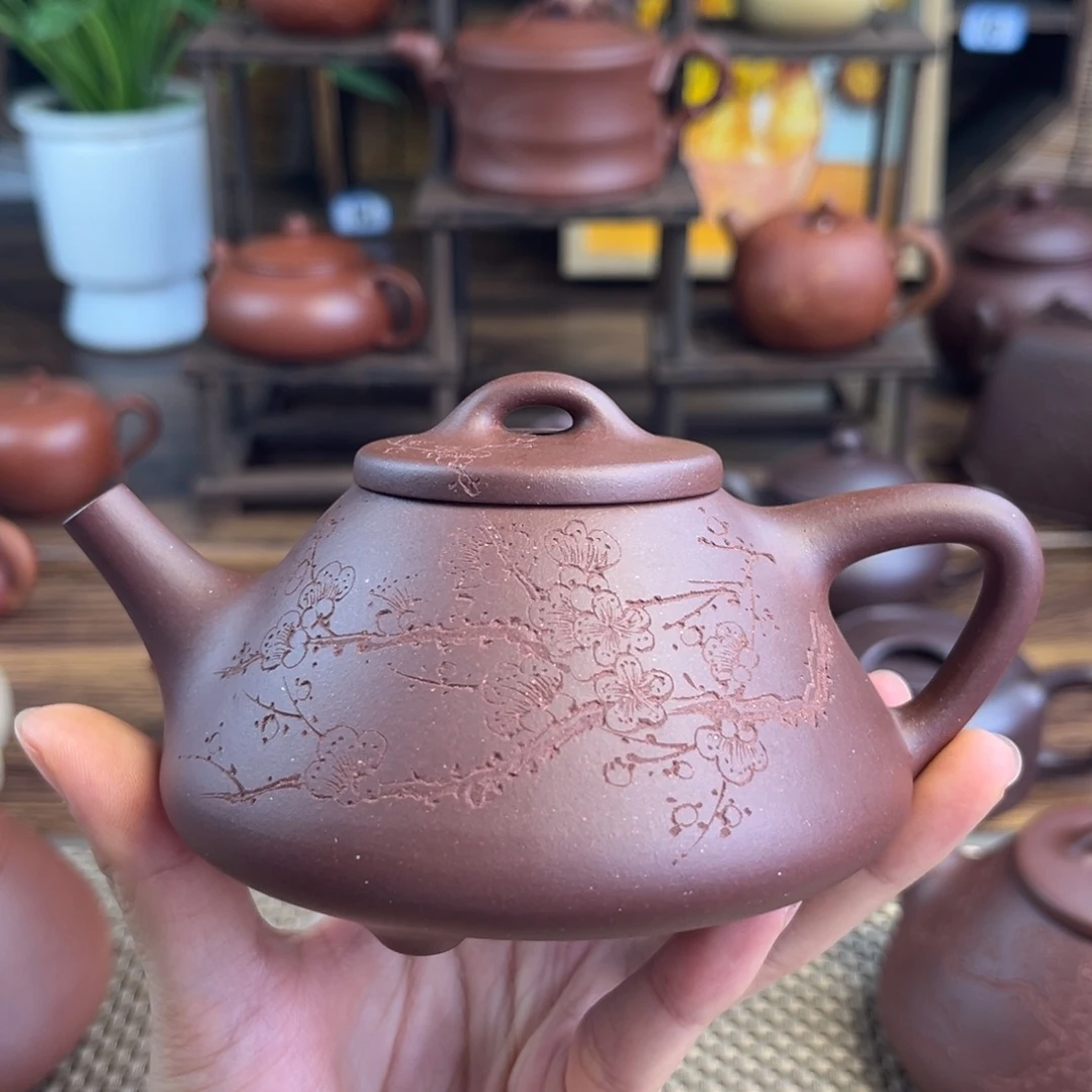 此***在茶壶紫砂手工制作工艺精湛