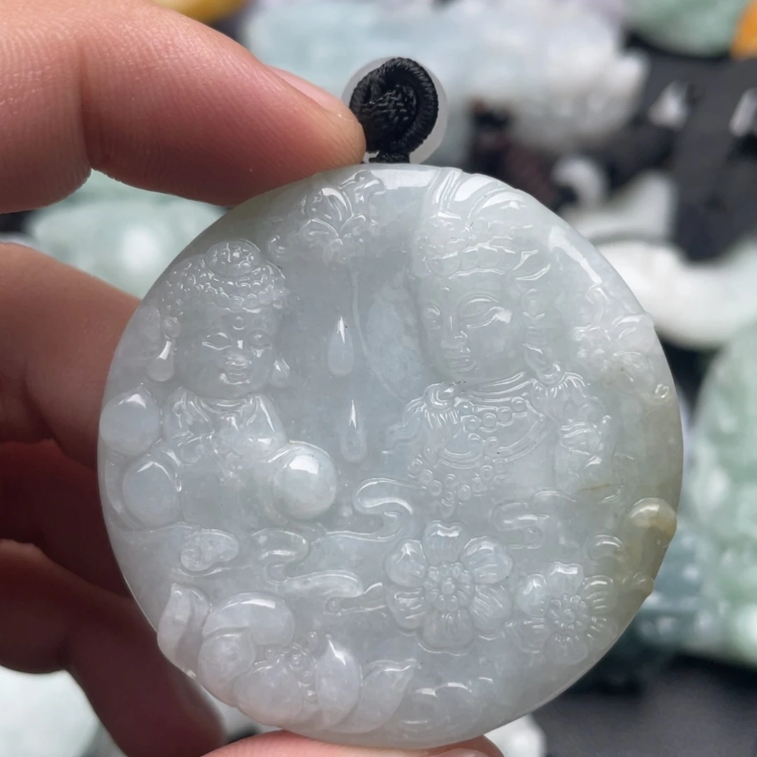 翡翠未镶嵌吊坠(不含链)