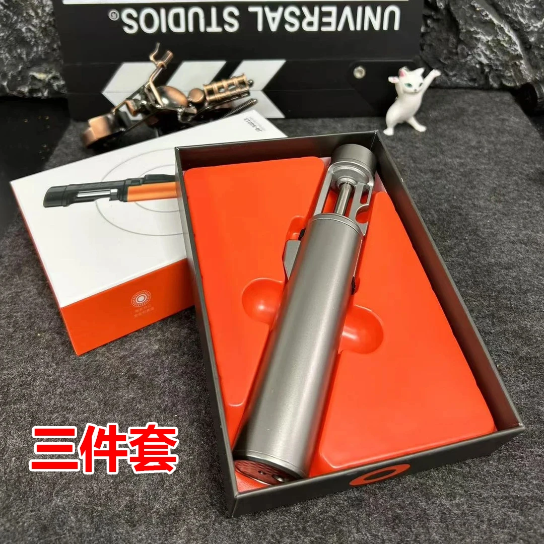 【三件套】新升级 013金属外壳户外防风笔式【加气】高温打火机点火器