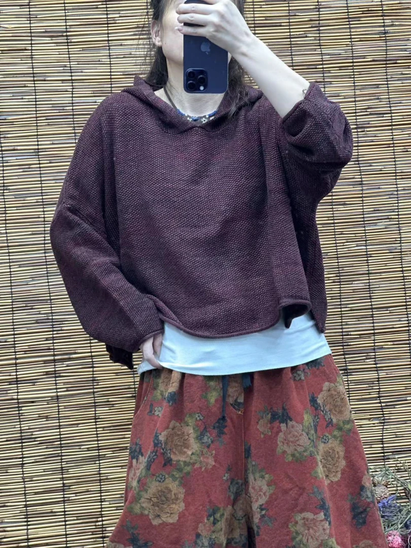 HY   5568净色连帽毛衣