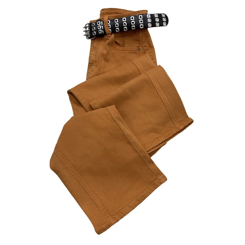 T61776新款不加绒洋气显瘦窄版牛仔拖地裤（配腰带）