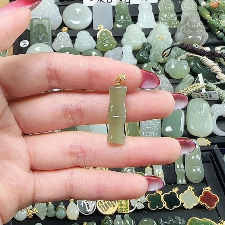 和田玉银S925镶嵌颈饰