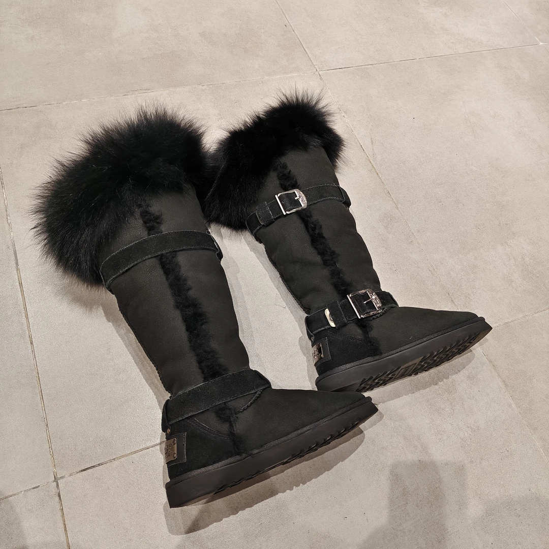 99新 LouisVuitton/路易威登 蔚蓝/luxe深灰色 雪地靴 37码