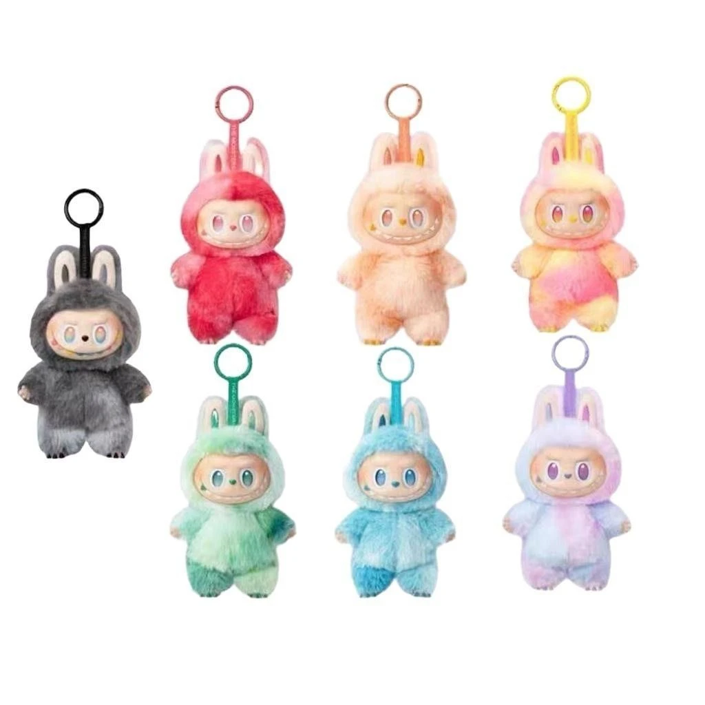 创意潮玩拉布拉三代趣味领潮娃娃毛绒搪胶公仔玩偶钥匙扣公仔挂件