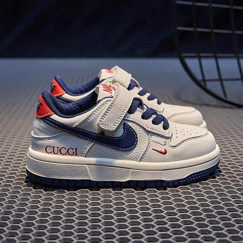 奥莱aj儿童运动鞋2025春秋新款男童小白鞋真皮软底女童百搭休闲鞋