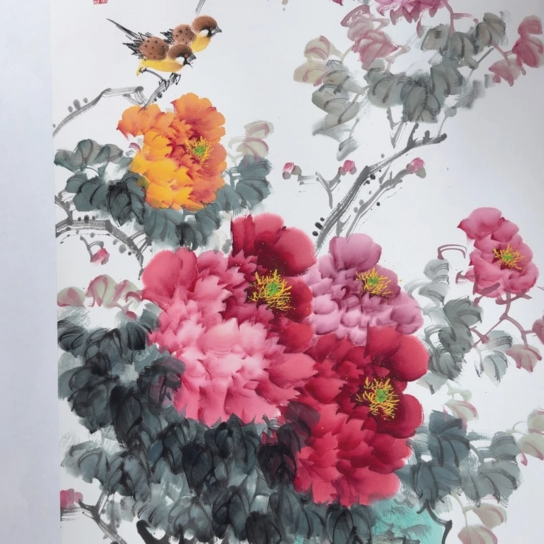 国画国画作品山水花鸟