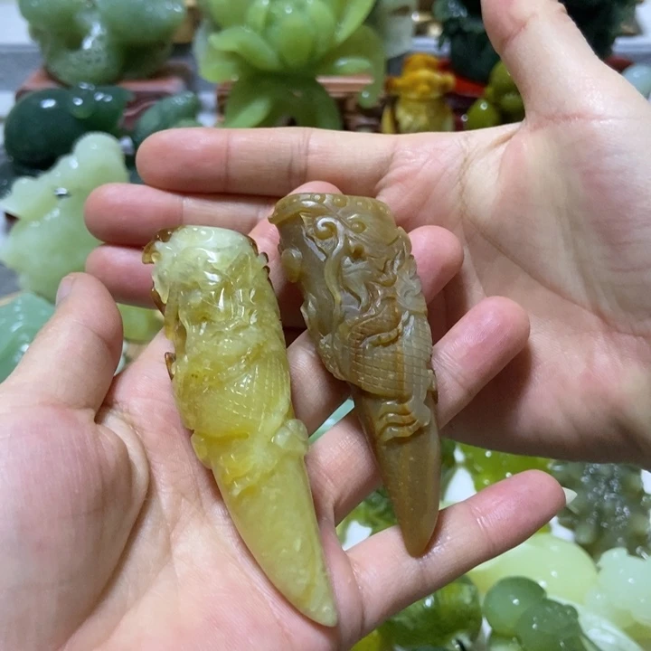 【闪购商品】蛇纹石玉把件未镶嵌钳*有