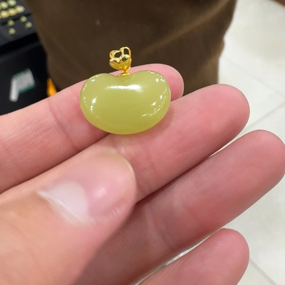 和田玉18K金镶嵌颈饰1129冰冰