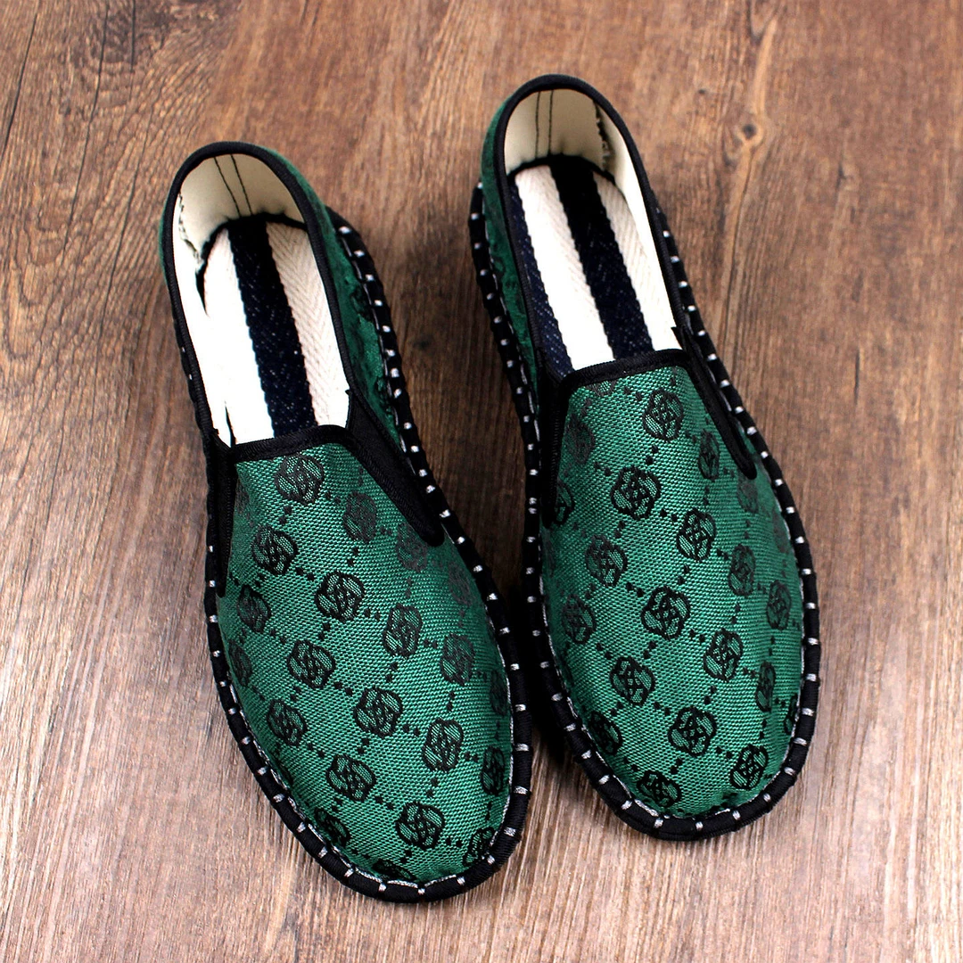 2025新款秋季老北京布鞋男士透气软底手工一脚蹬耐磨轻便休闲开车