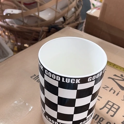 微瑕，不能明火，口径10，高12黑白