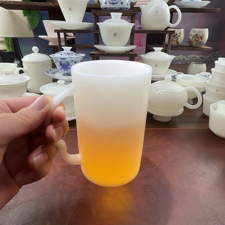 上釉璞玉瓷400ml可乐杯饮料杯水杯