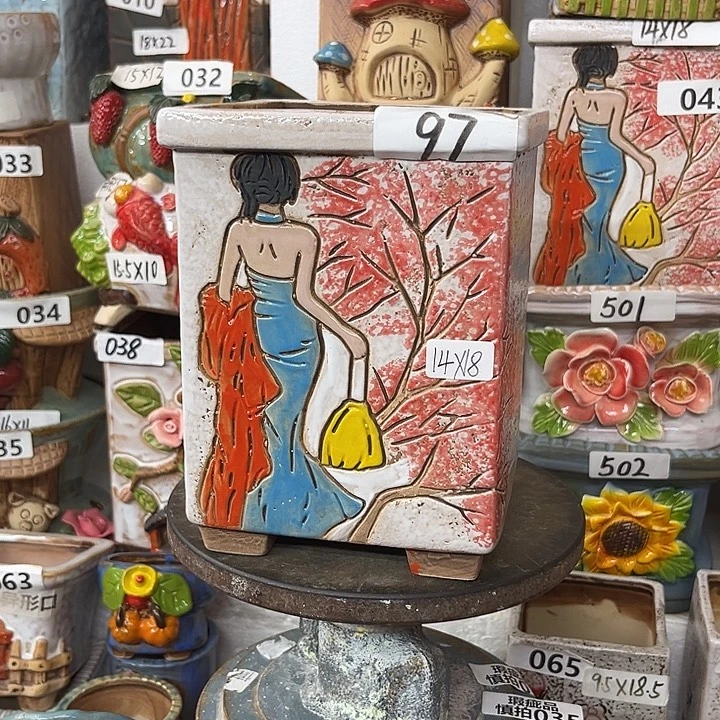 粗陶材质多肉花盆