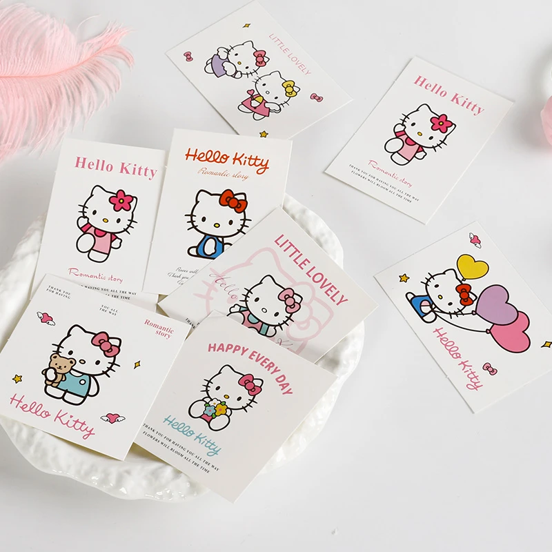 花喜爱网红花束贺卡KT猫卡片鲜花包装材料手工diy礼物留言祝福卡