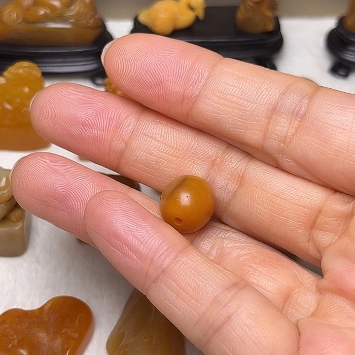 田黄石田黄石珠子