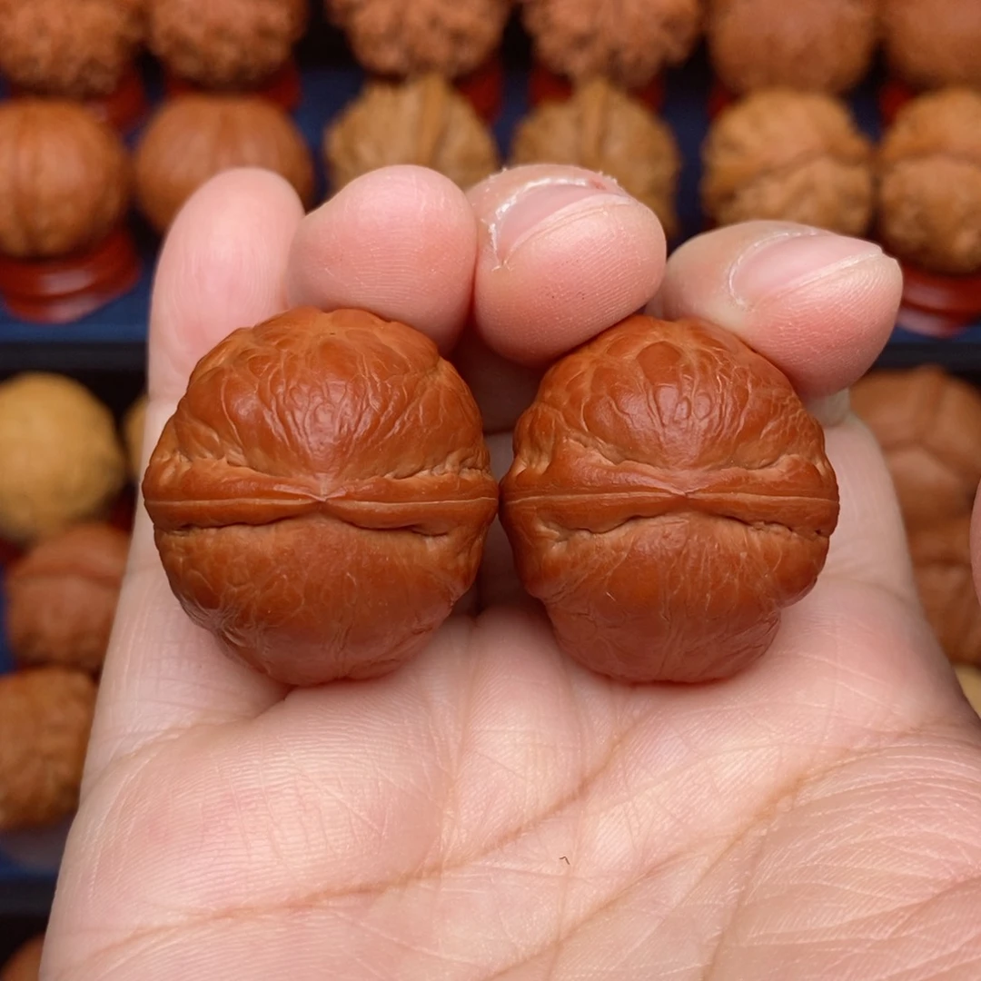把件文玩核桃手捻野生精品龟甲纹