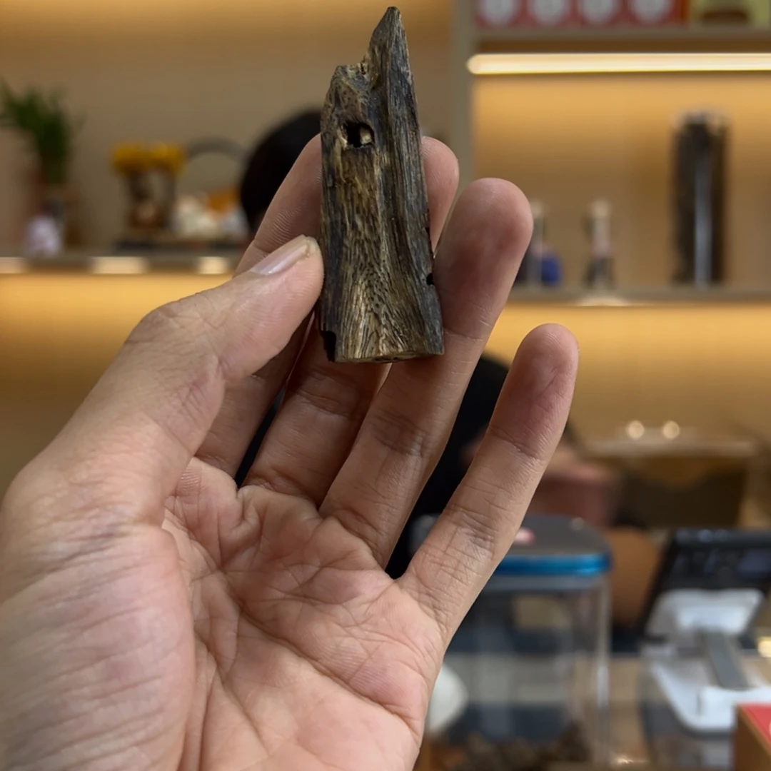 沉香纯化虫漏老料5克
