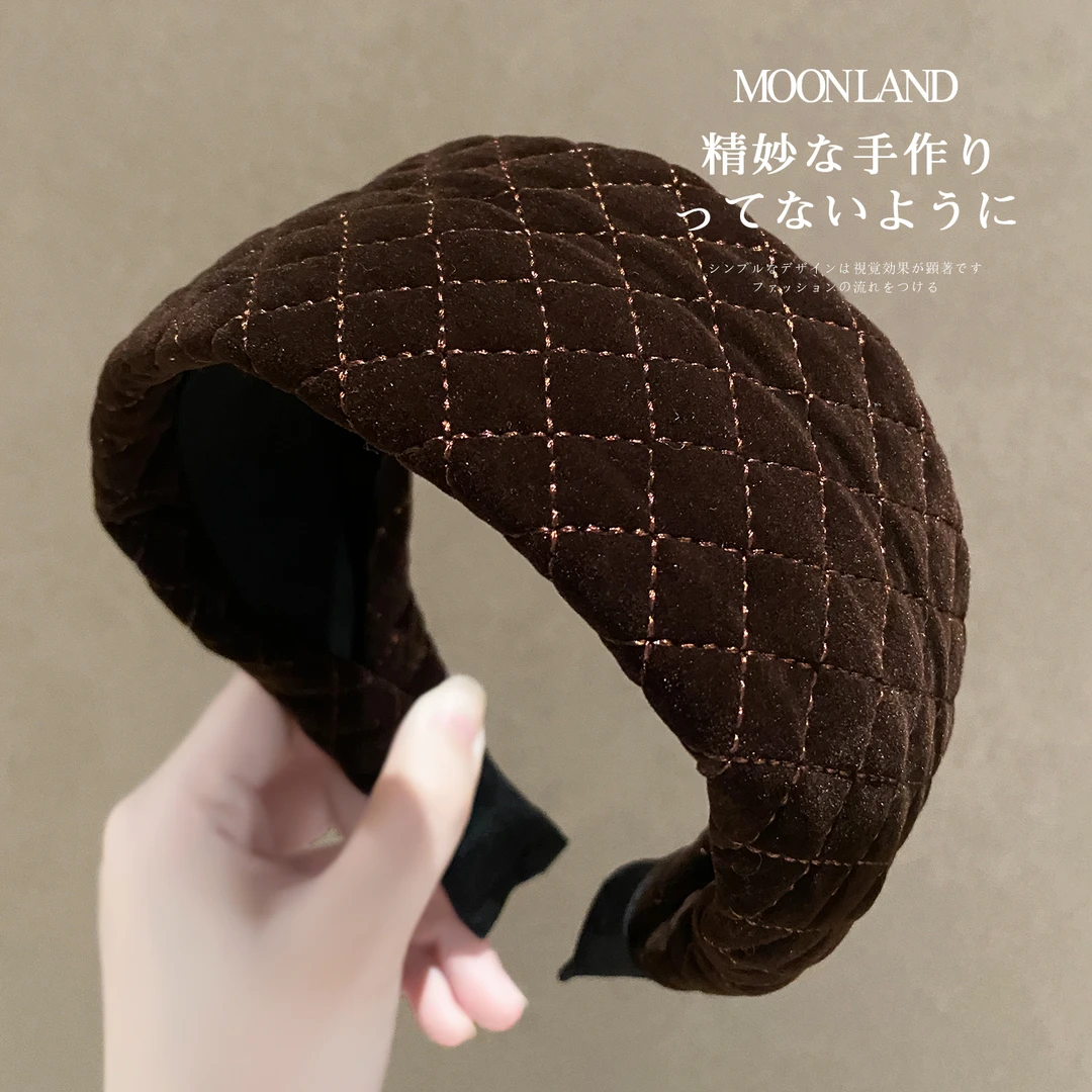 复古简约纯色宽边发箍女新款日常外戴遮白发头箍洋气时尚洗脸发箍