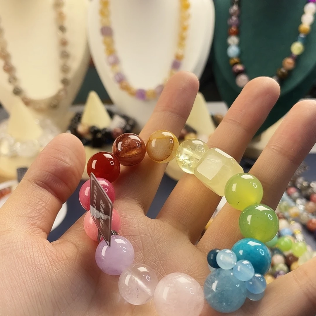 银S925镶嵌手链烟晶
