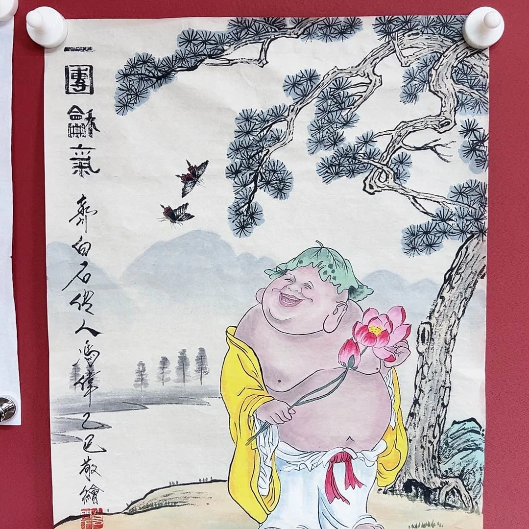 国画冯伟老师亲笔手绘国画作品慧