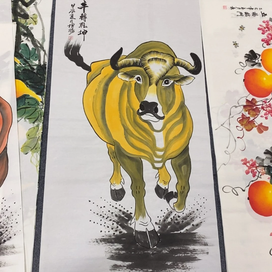 国画尺寸140✖️70四尺手绘画