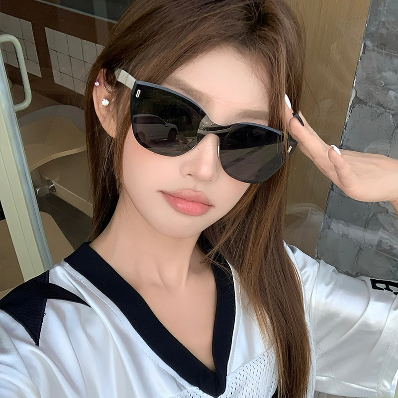 槑槑哒猫眼墨镜防晒显脸小高级感复古摩登大框防紫外线太阳眼镜潮