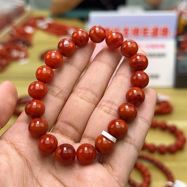 南红玛瑙多样性发一，卡10mm未镶嵌