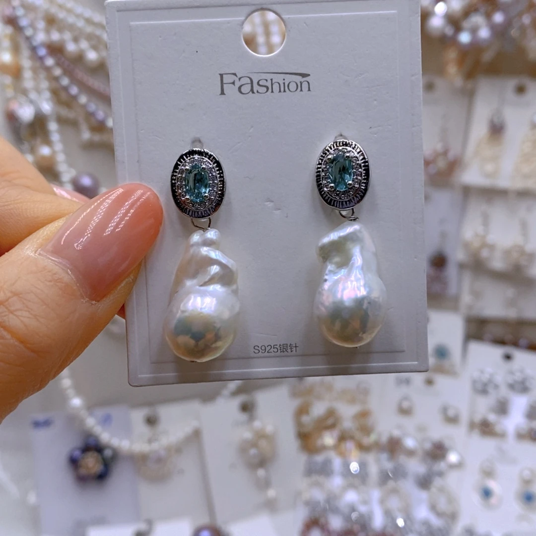 颈饰银S925镶嵌淡水珍珠