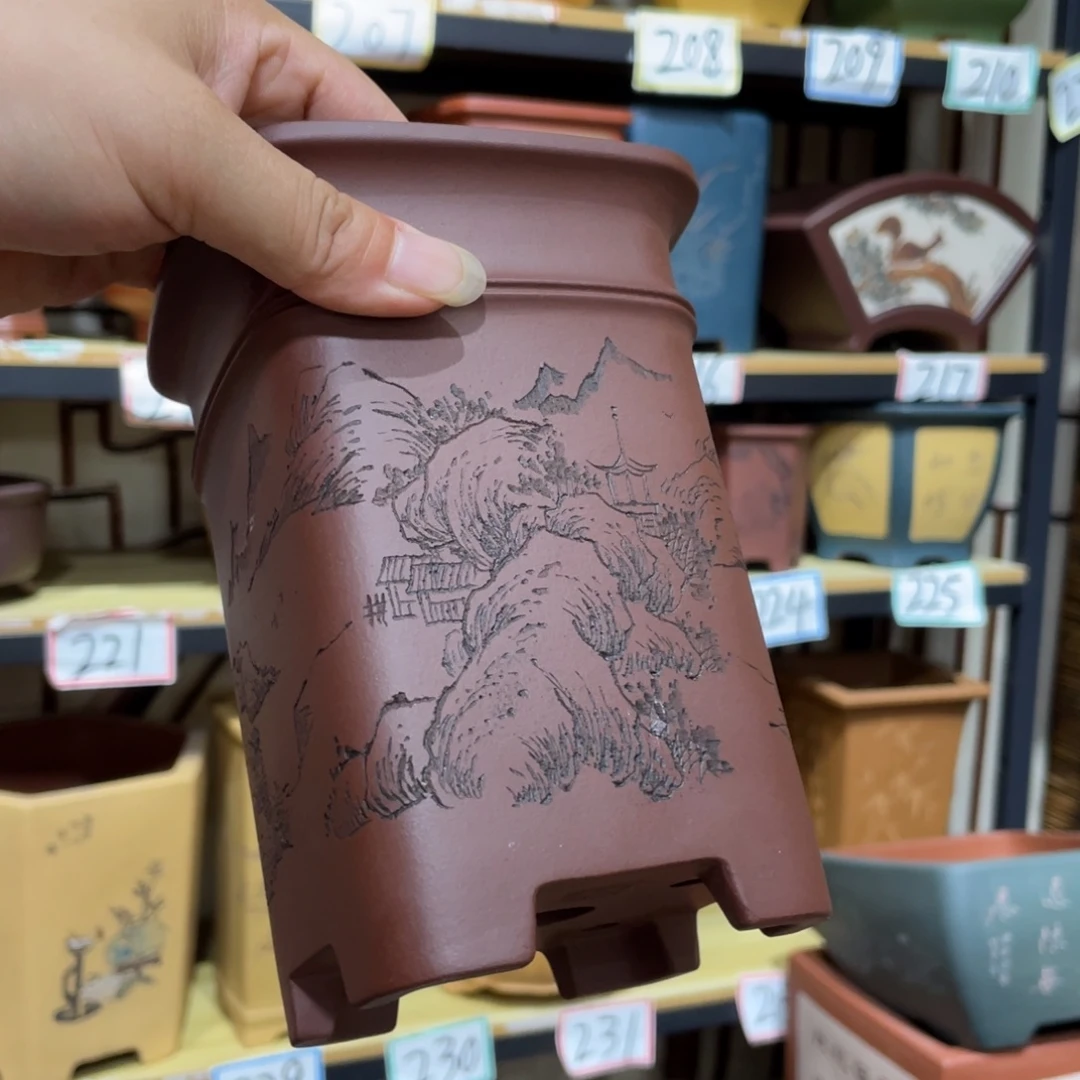脸***谱紫砂花盆紫砂工艺厂