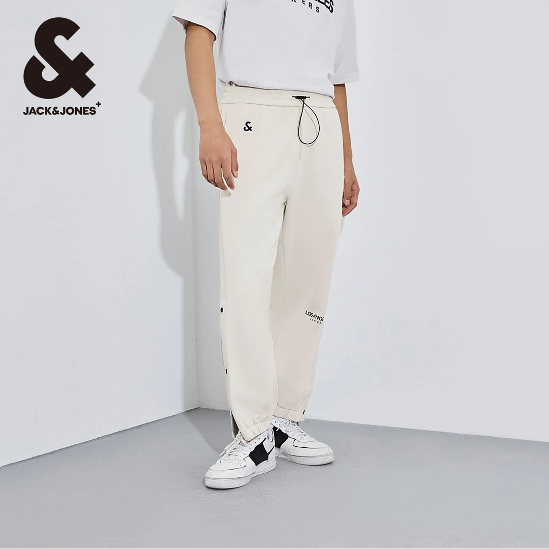 杰克琼斯男士运动裤卫裤NBA联名湖人队纯棉舒适针织运动裤子男装