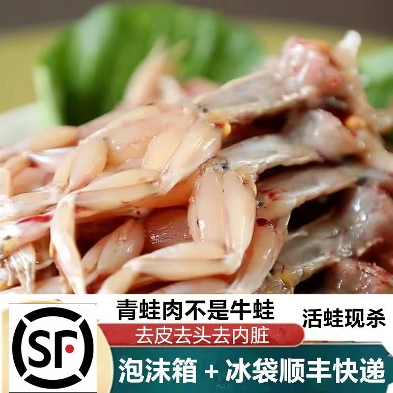 顺丰航空包邮现杀养殖青蛙冰鲜非冷冻稻田蛙肉