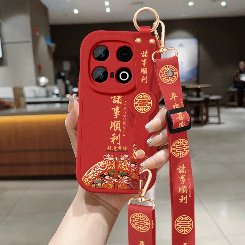 诸事顺利适用iqooz10turbo手机壳新款腕带小羊皮斜挎挂绳全包软壳