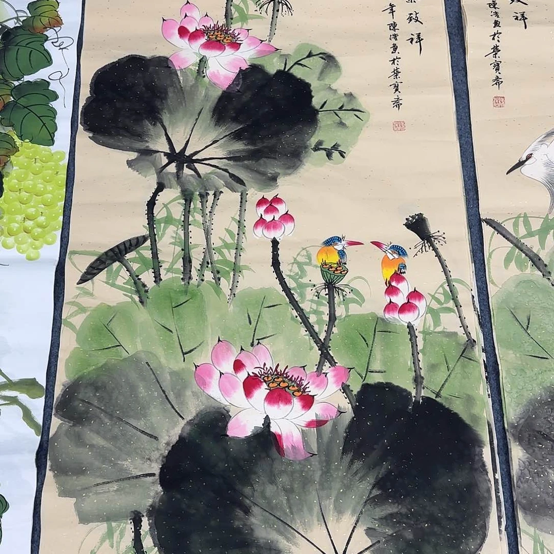 国画一*松尺寸70X70手绘作品