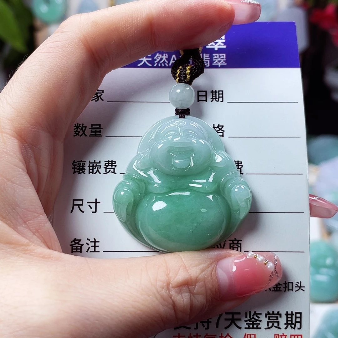 翡翠未镶嵌颈饰佛公60