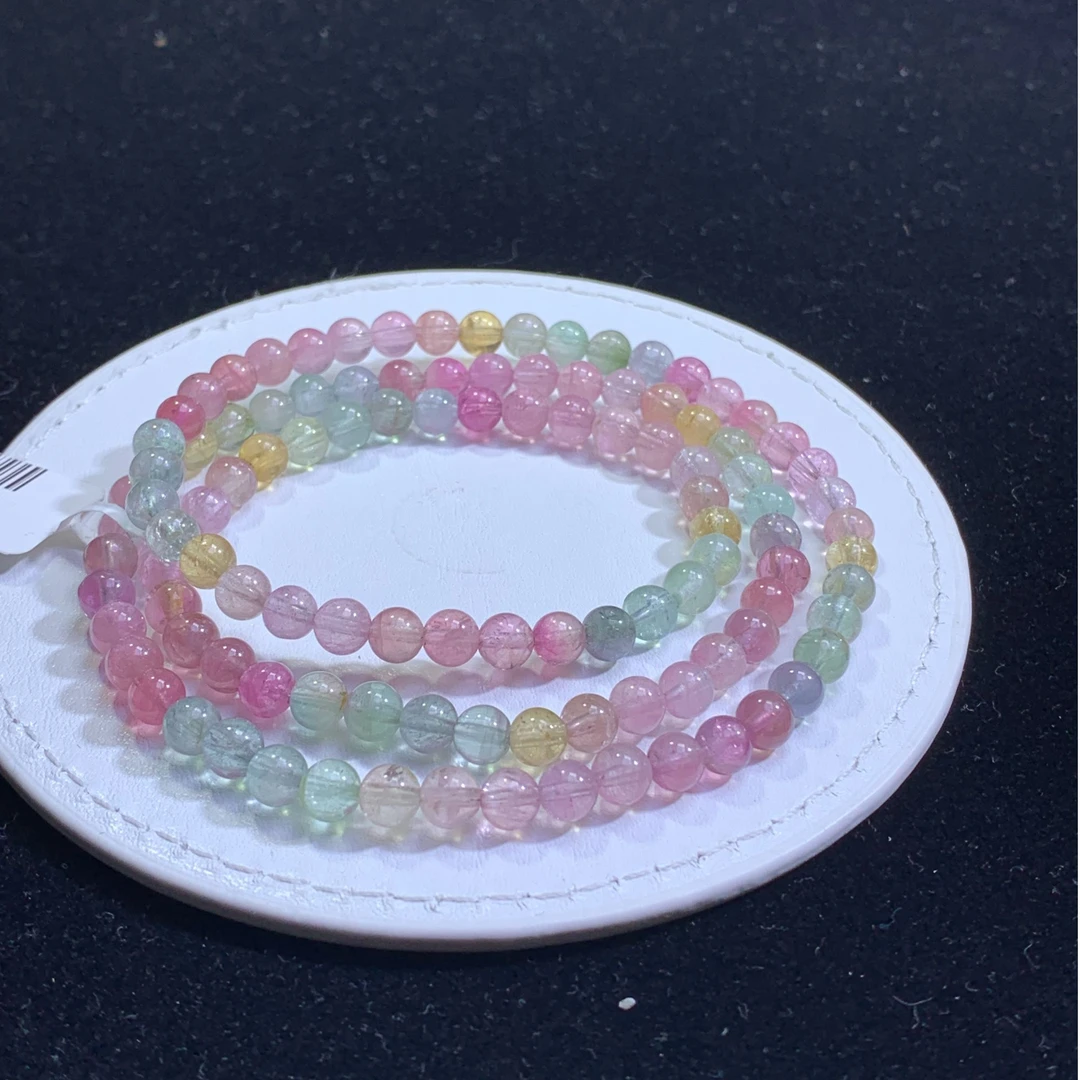 上等天然碧玺马卡龙三圈女款天然正品100%保真【多样性发其一】