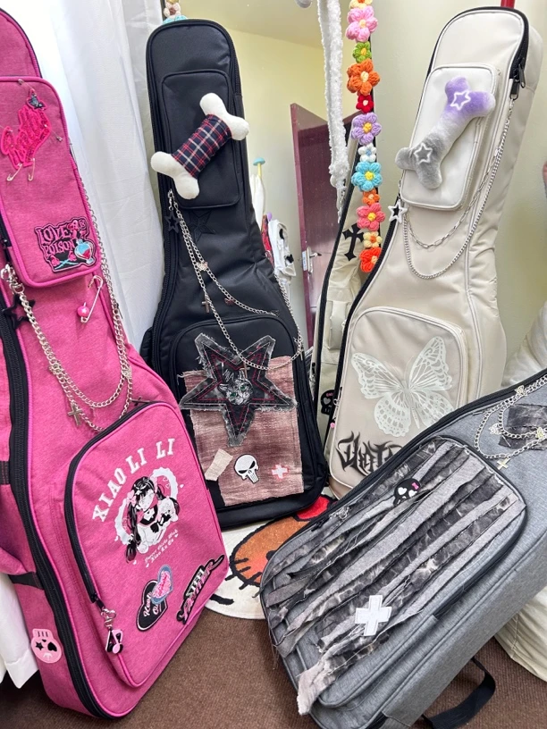 超绝原创小众手工朋克金属摇滚亚文化风格电吉他琴包