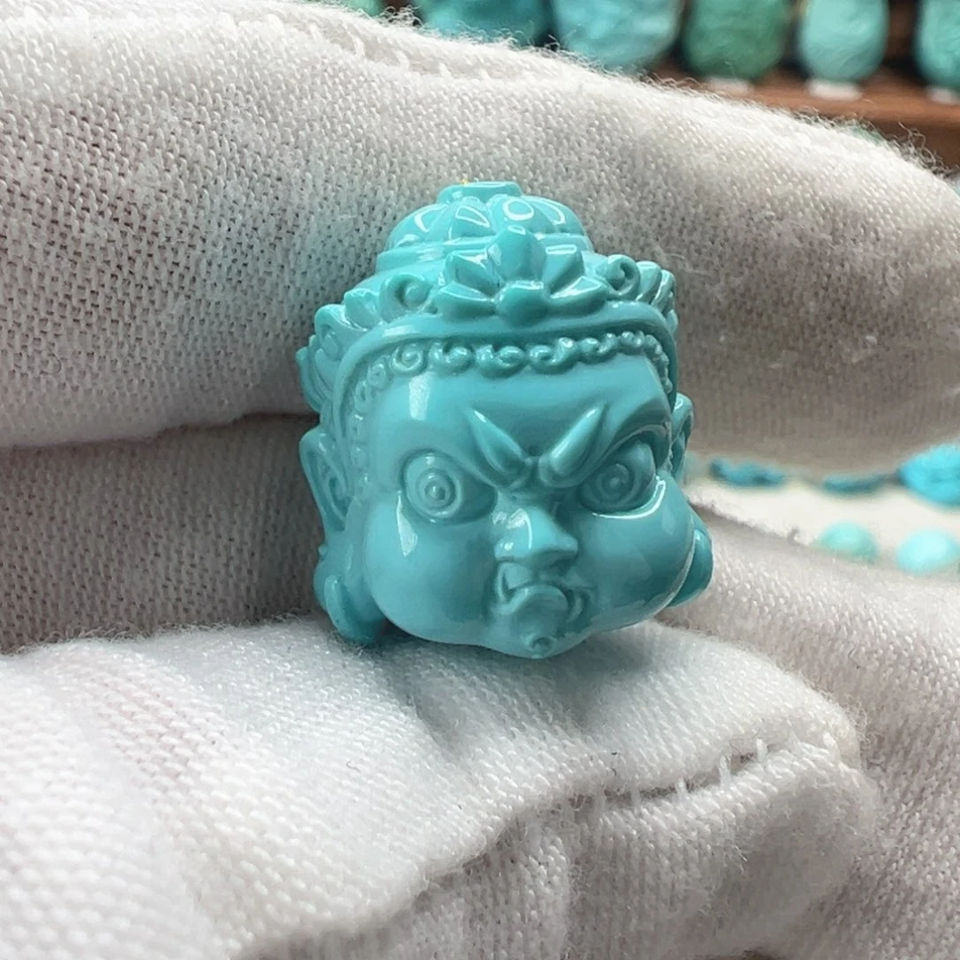 绿松石未镶嵌不动明王15.6mm
