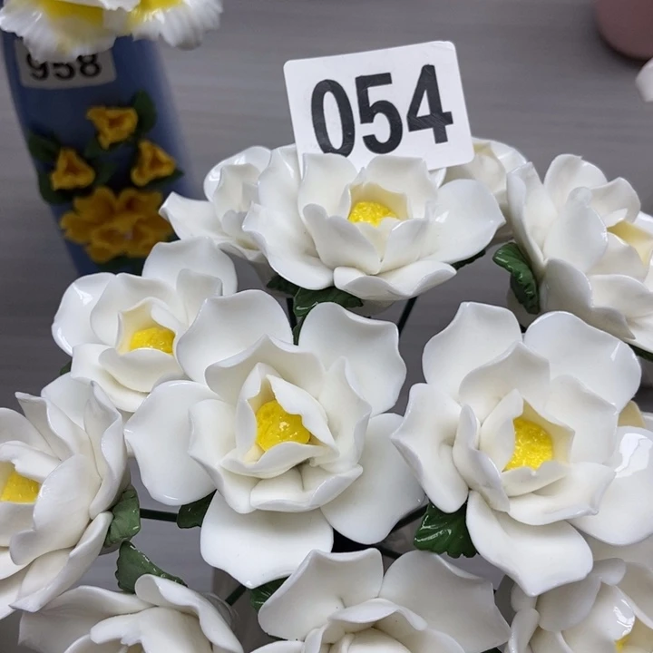 陶瓷手工制作陶瓷花7朵