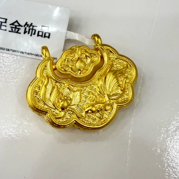 【莹莹专享】足金999投资金 莲花锁包 GP 2.33 纳金添福