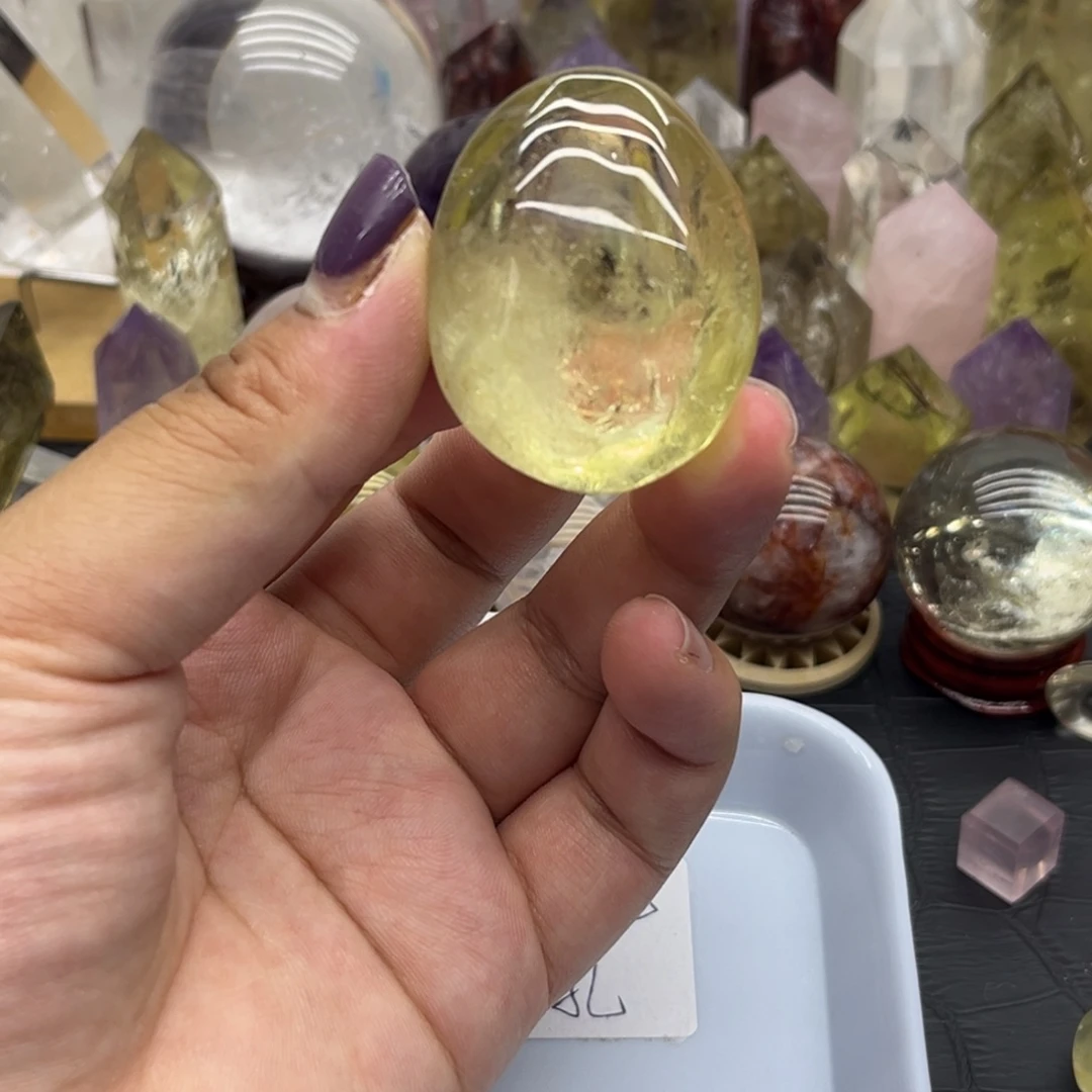 未镶嵌珠宝半成品水晶7 黄水晶手握